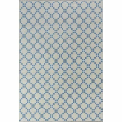 Low Pile 8x10 Box Blue & Beige Oushak Rug Soft Pile 100% Wool Hand Knotted Luxury Home Decore Rug HAND woolen Rug Hallway Rug Bedroom Rug