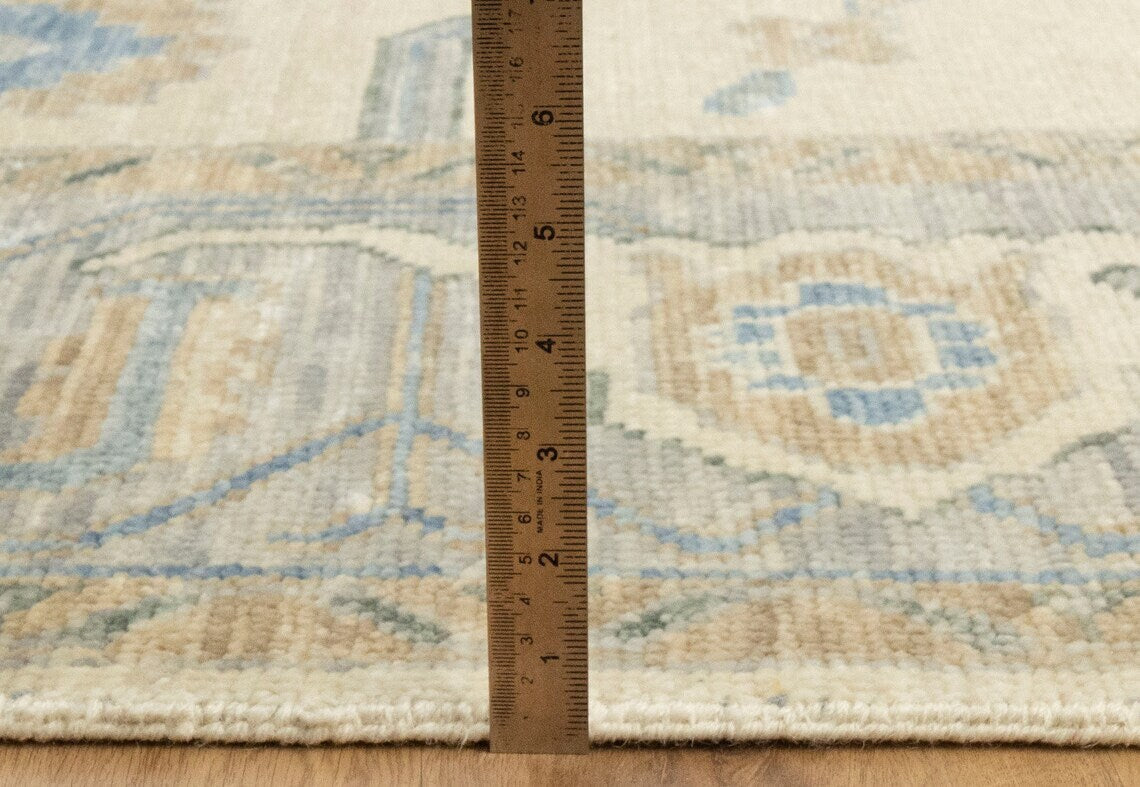 Beige 8x10, 9x12 Area Rug Oushak Rug Hand Knotted Wool Rug Contempory Oushak Rug Hand Knotted Wool Rug Abstrect Rug Hand Made Rug 100% Wool Low Pile